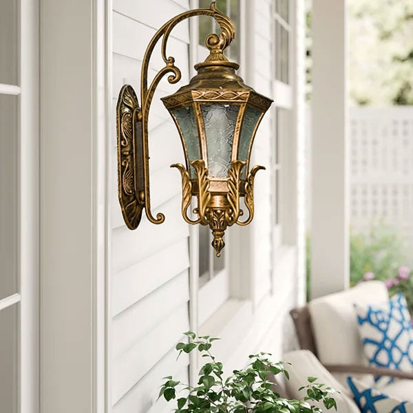 Vintage Glass Lantern Wall Light