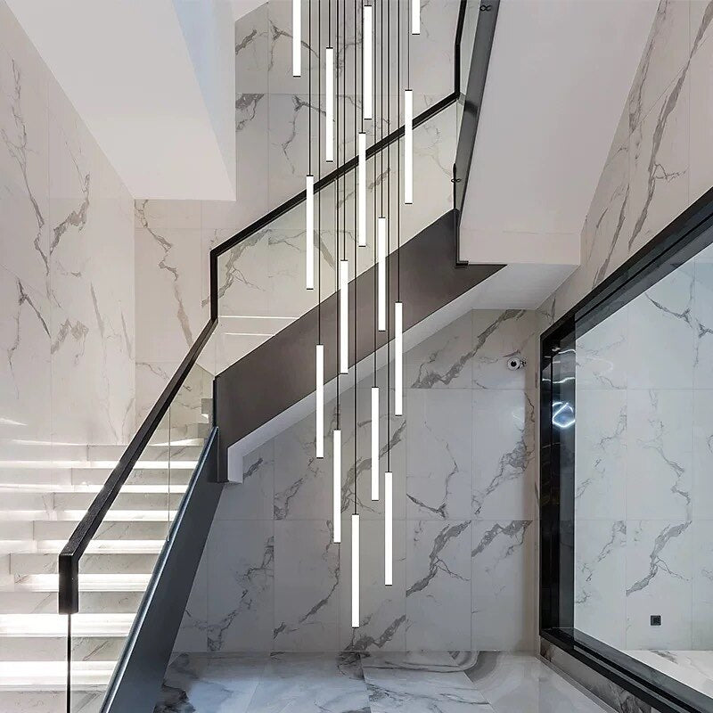 Modern Metal Cascade Pendant Light