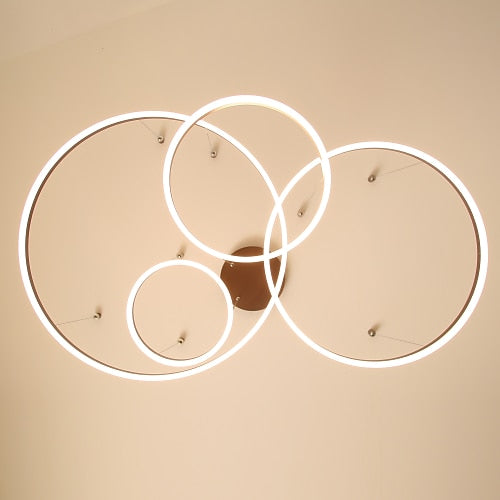 Modern Metal Ring Chandelier