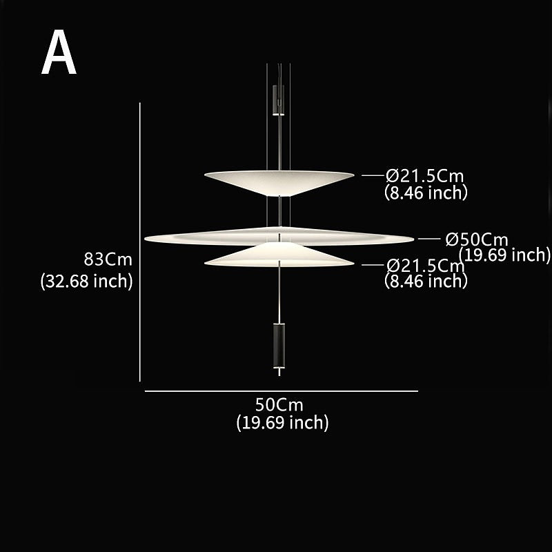 Modern Acrylic Saucer Pendant Light