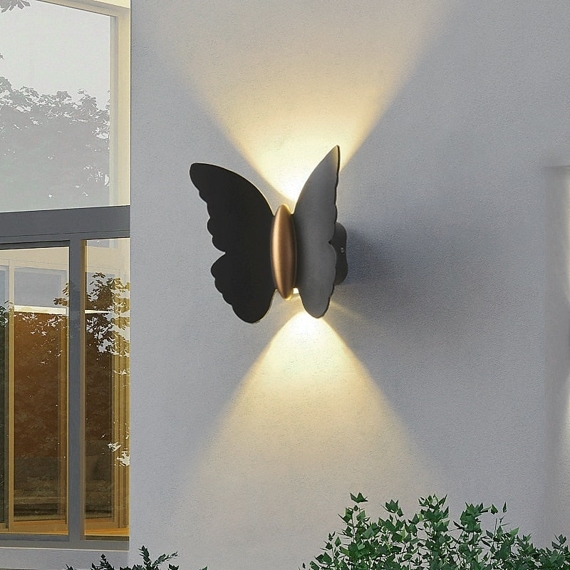 Modern Metal Butterfly Wall Light