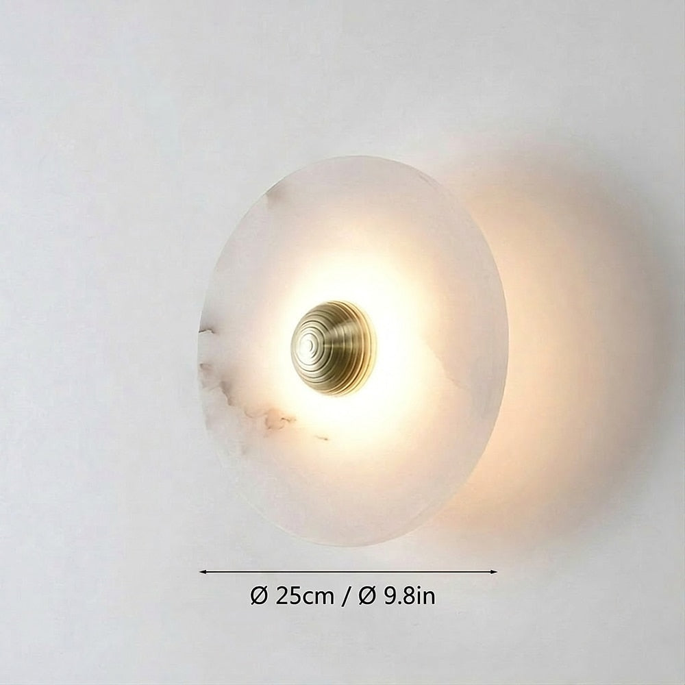 Modern Marble Disc Wall Light