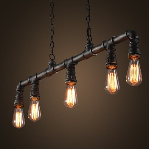 Industrial Metal Linear Pendant Light