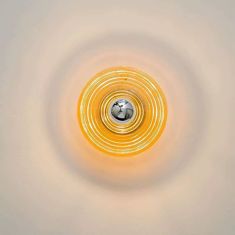 Modern Glass Disc Wall Light