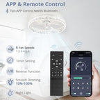 Deckenventilator-Leuchte mit Ring-Gebläse aus modernem Metall