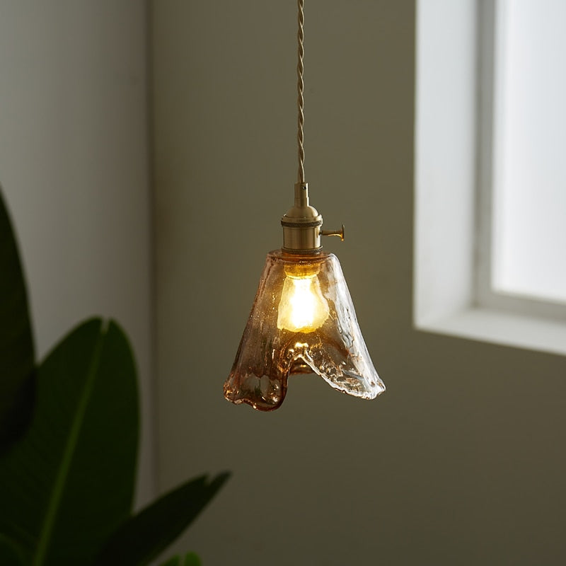 Modern Glass Drum Pendant Light