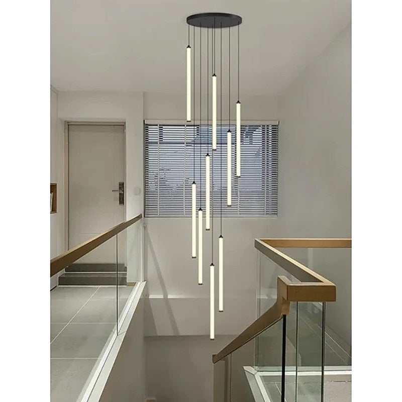 Modern Metal Cascade Pendant Light
