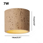 Wabi-Sabi Travertin-Trommel-Deckenleuchte