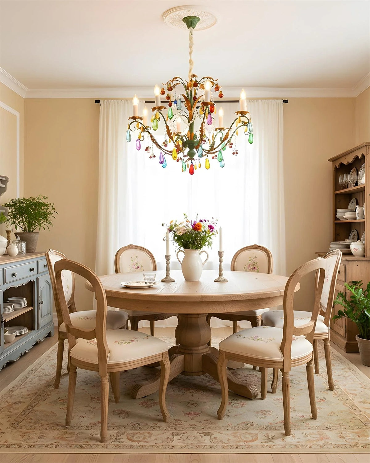 Vintage Crystal Candelabra Chandelier
