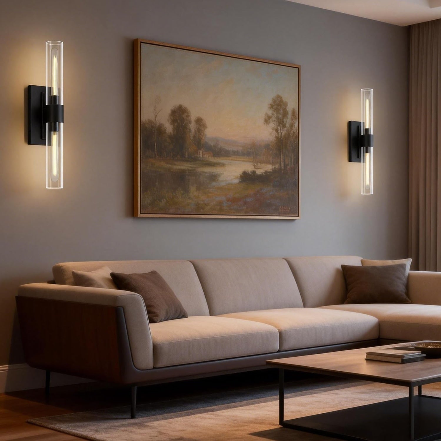 Modern Glass Cylinder Vanity Light