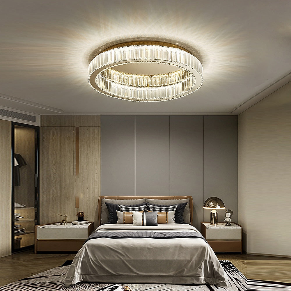 Modern Crystal Ring Ceiling Light