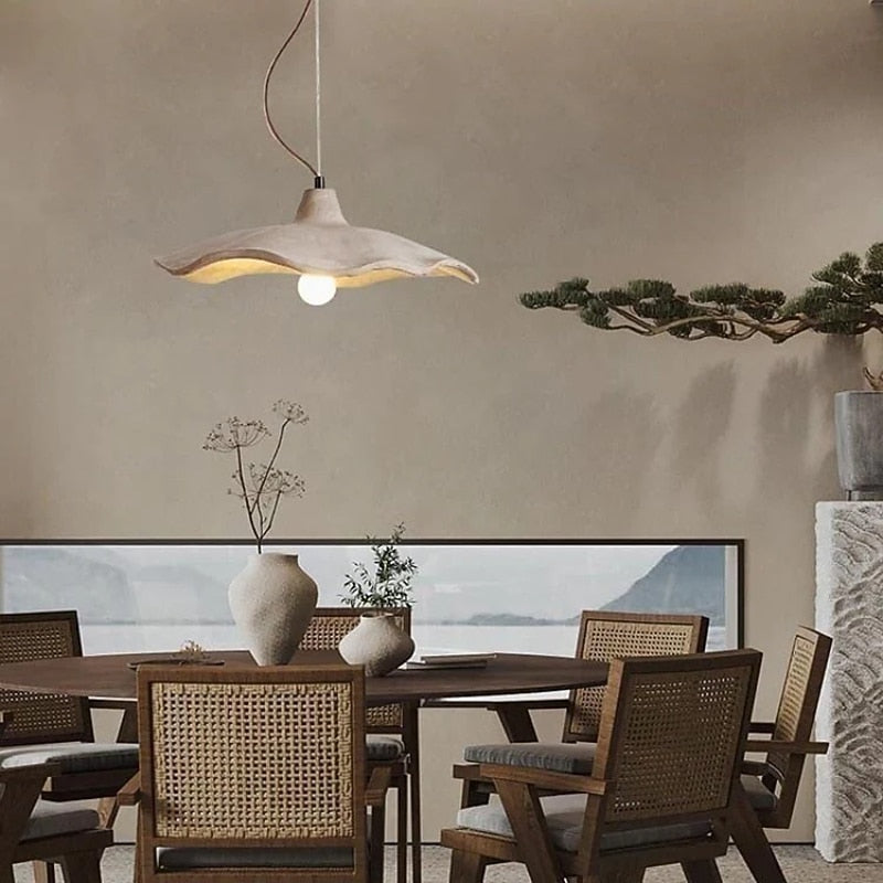 Wabi-Sabi Concrete Flower Pendant Light