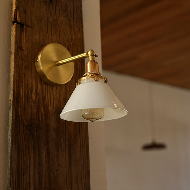 Rustic Glass Bell Wall Light