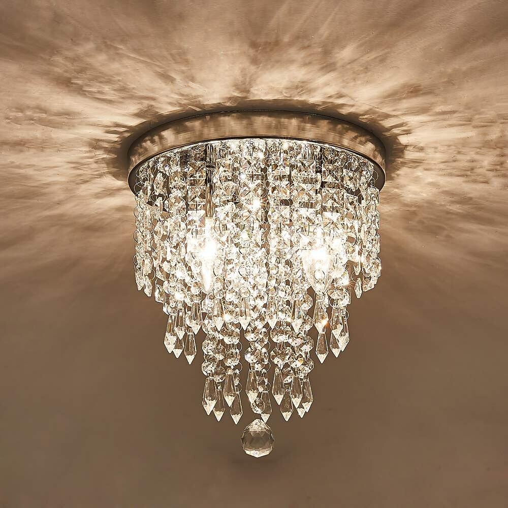 Glam Crystal Drum Ceiling Light