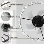 Deckenventilator-Leuchte mit Ring-Gebläse aus modernem Metall