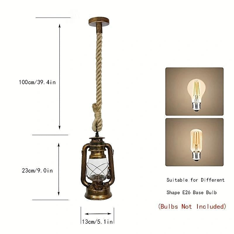 Vintage Metal Lantern Pendant Light