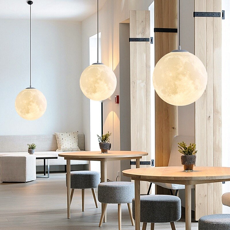 Modern Metal Moon Ceiling Light