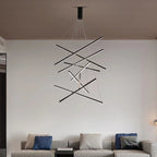 Moderner Linear-Kronleuchter aus Metall