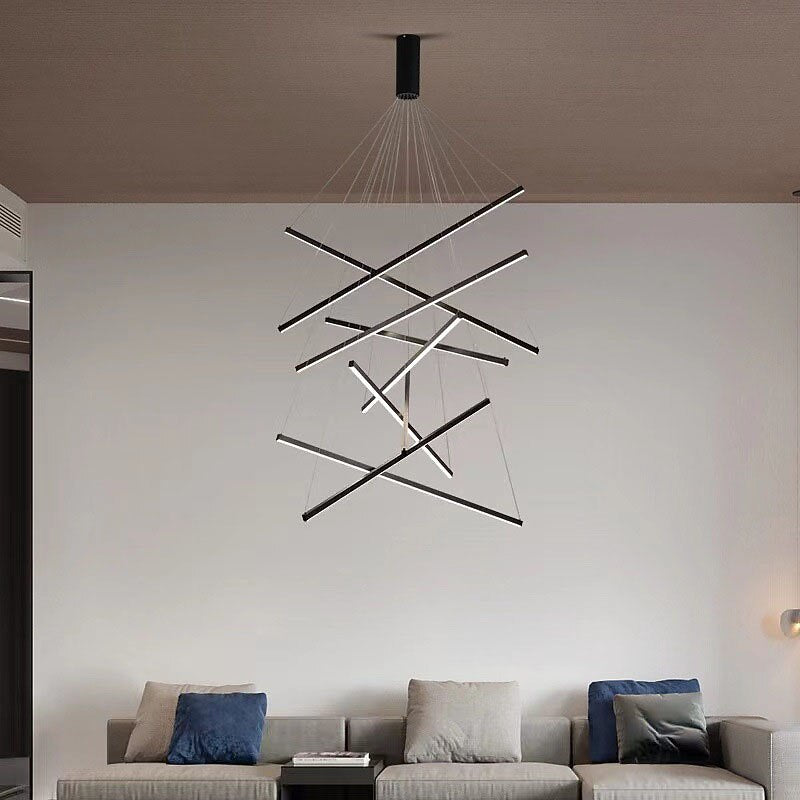 Modern Metal Linear Chandelier