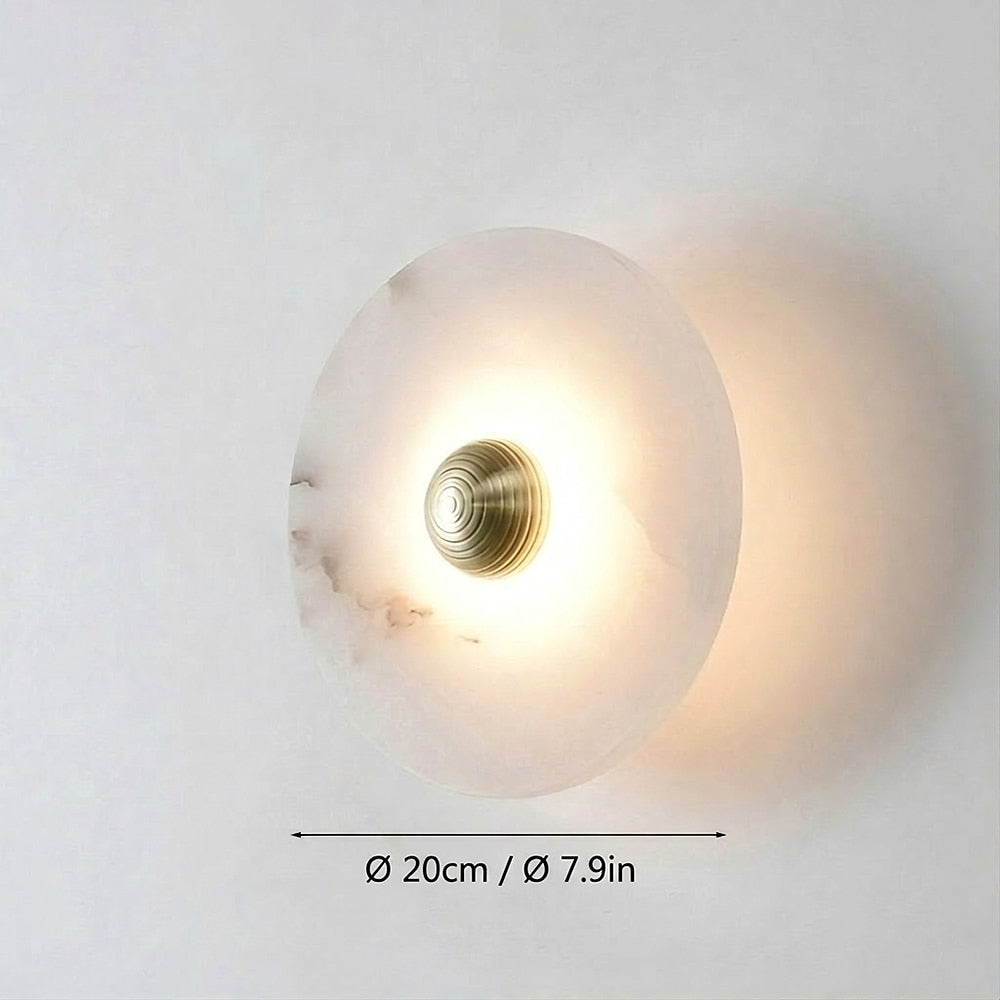 Modern Marble Disc Wall Light