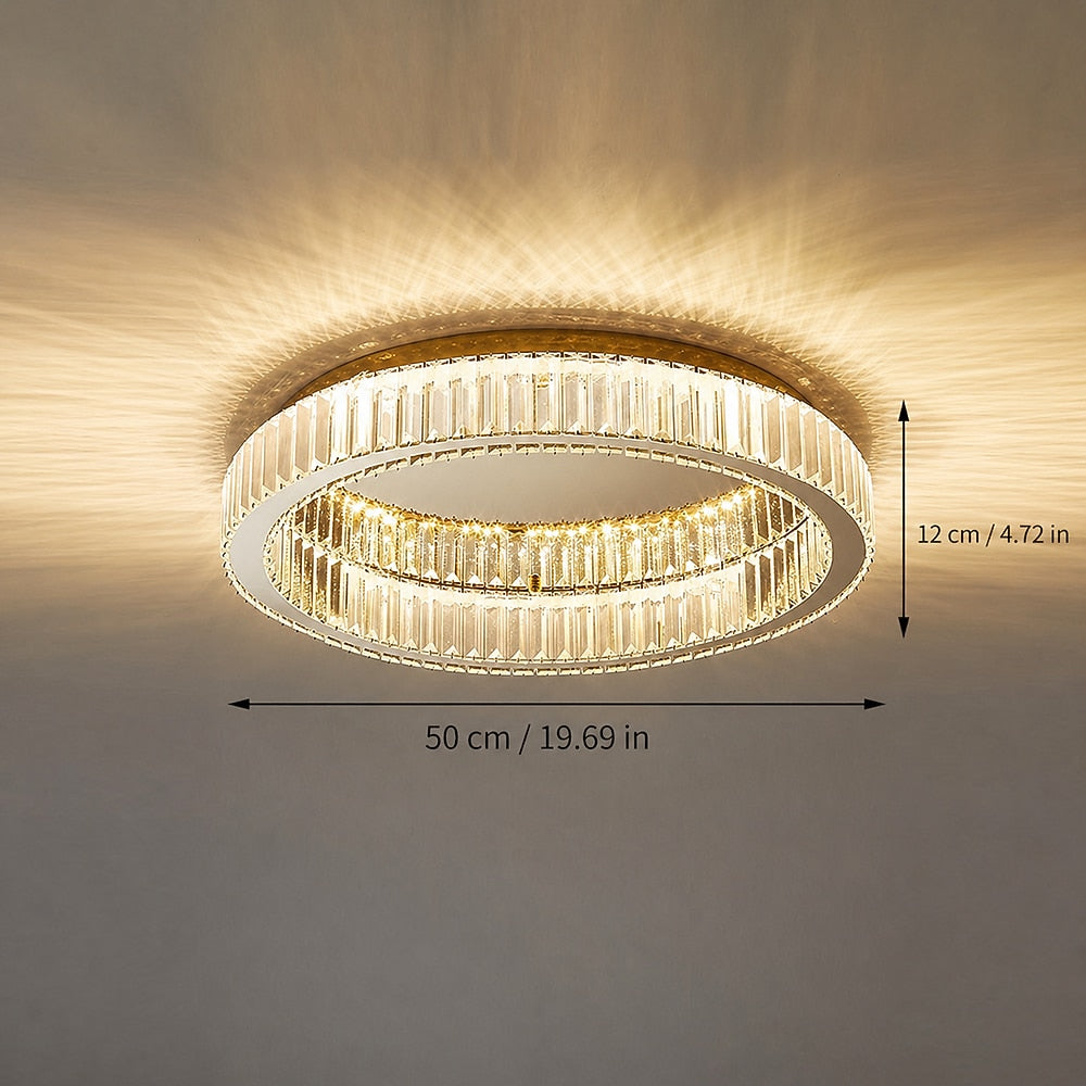 Modern Crystal Ring Ceiling Light