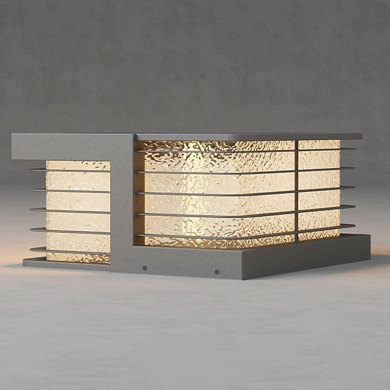 Modern Metal Square Post Light