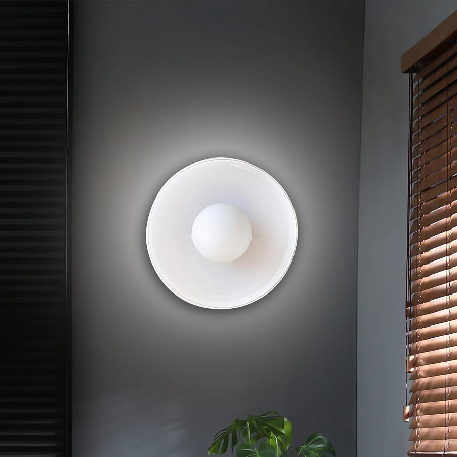 Industrial Glass Disc Ceiling Light