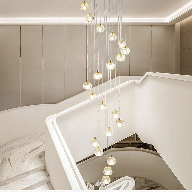 Modern Glass Cascade Chandelier