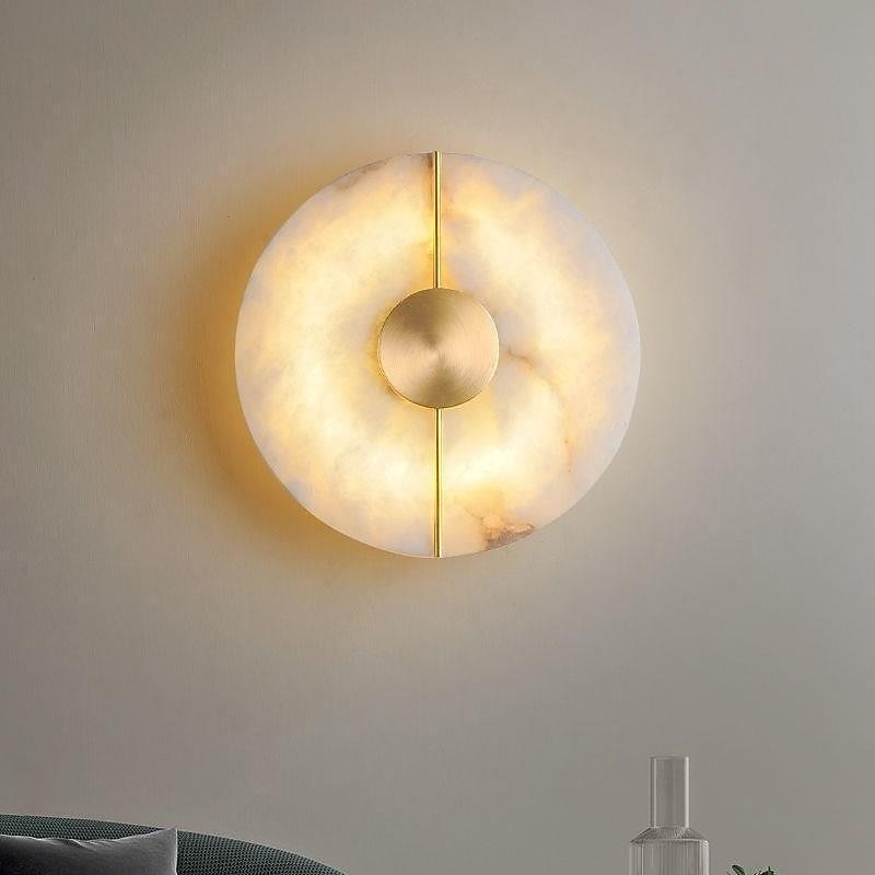 Modern Marble Disc Wall Light