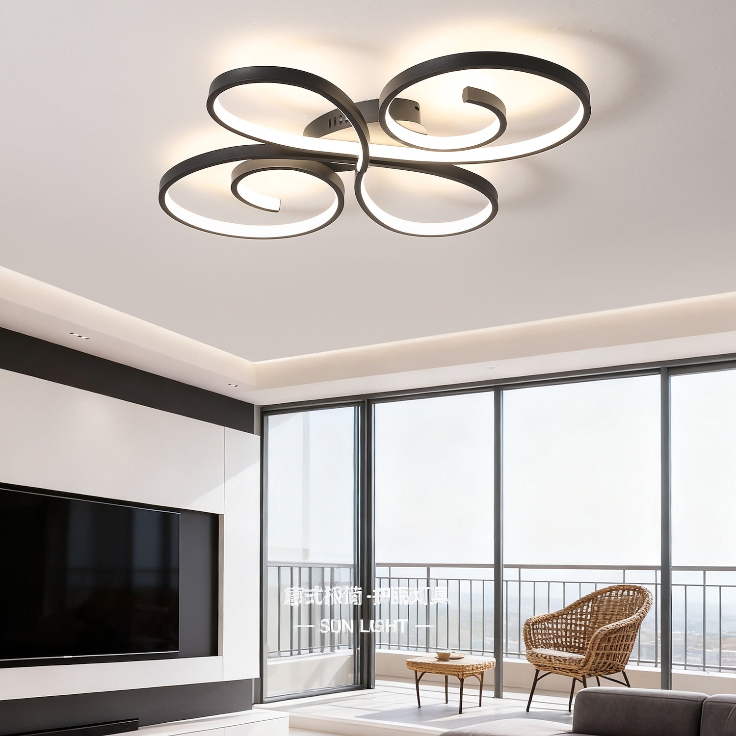 Modern Metal Petal Ceiling Light