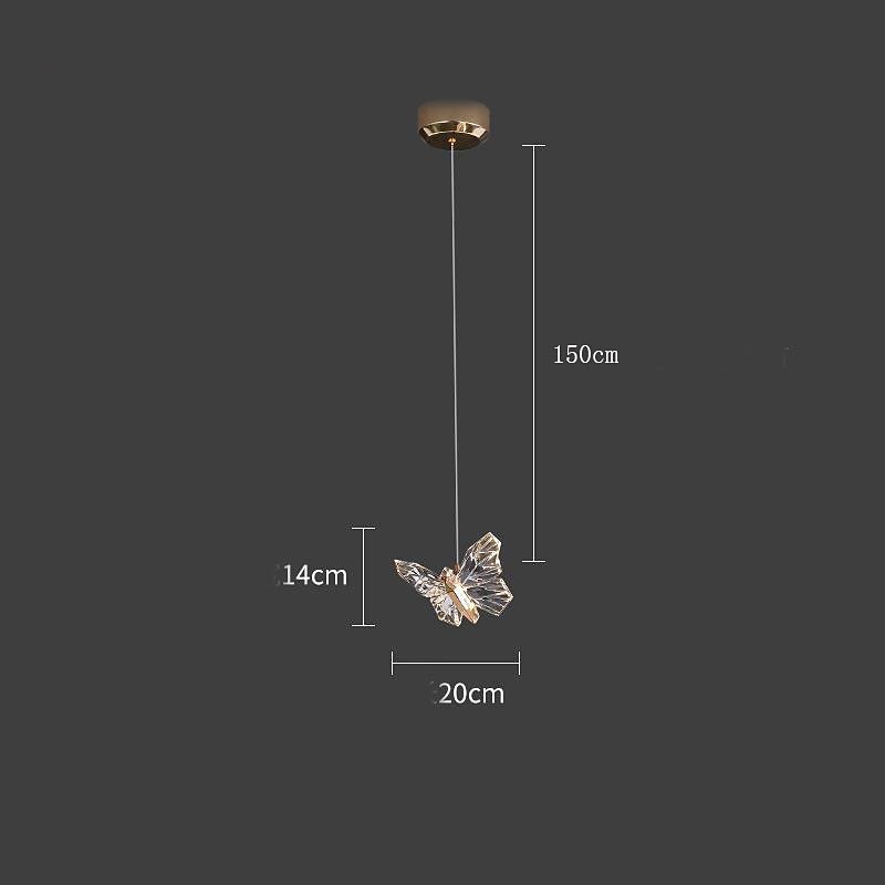 Modern Acrylic Butterfly Pendant Light