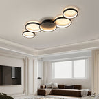 Deckenleuchte im modernen Metallring-Cluster-Design