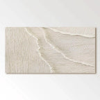 Ivory Textured Geometric Painting