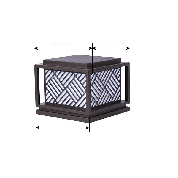 Modern Metal Square Post Light