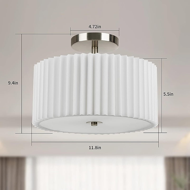 Modern Metal Drum Ceiling Light