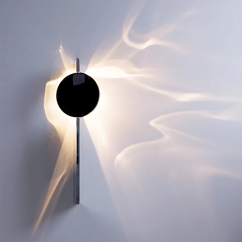 Modern Metal Sunburst Wall Light