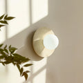 Wabi-Sabi Travertine Disc Wall Light
