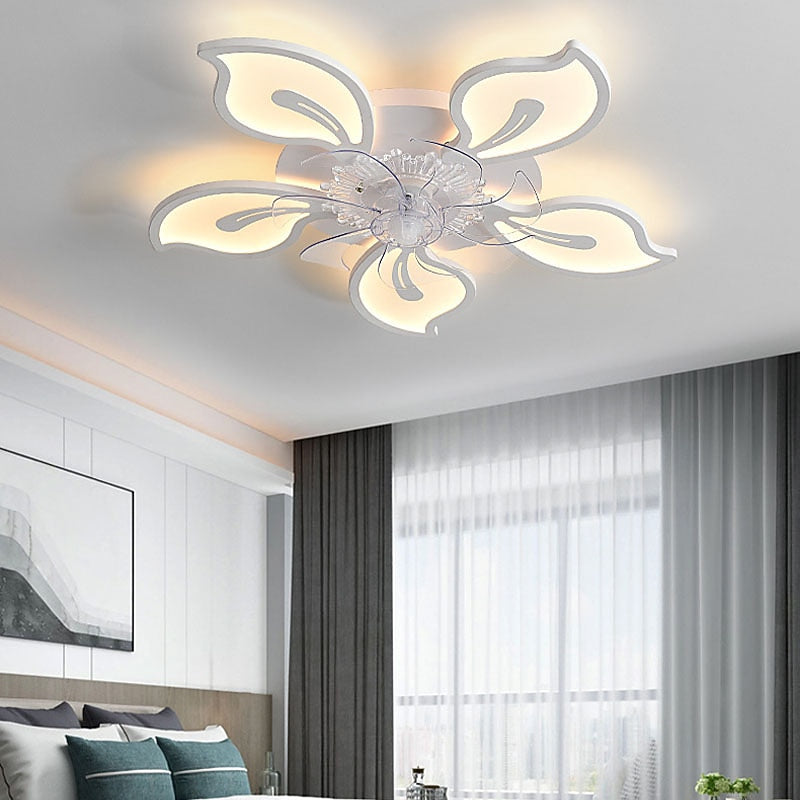 Modern Metal Flower-Fan Ceiling Fan Light