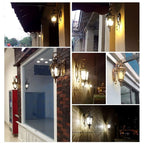 Vintage Wandleuchte mit Glaslaterne