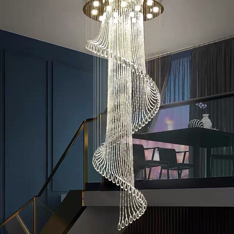 Glam Crystal Cascade Chandelier