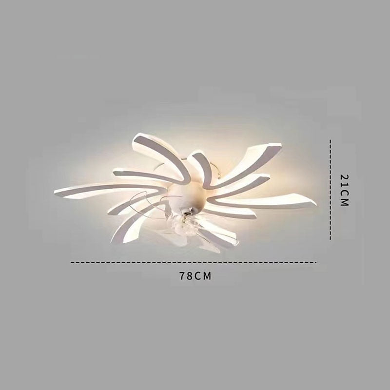 Modern Metal Flower-Fan Ceiling Fan Light