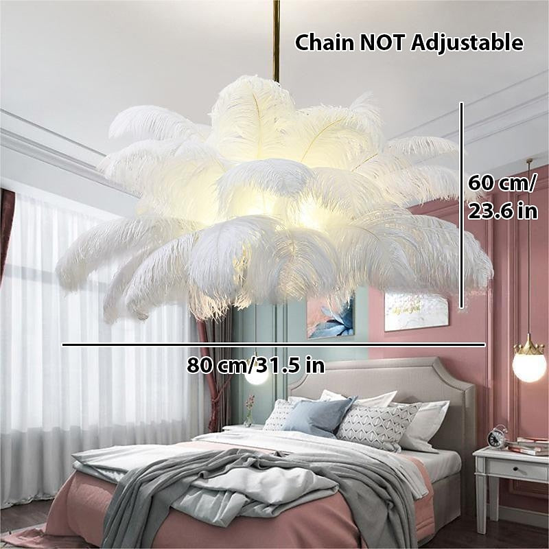 Glam Feather Feather Pendant Light