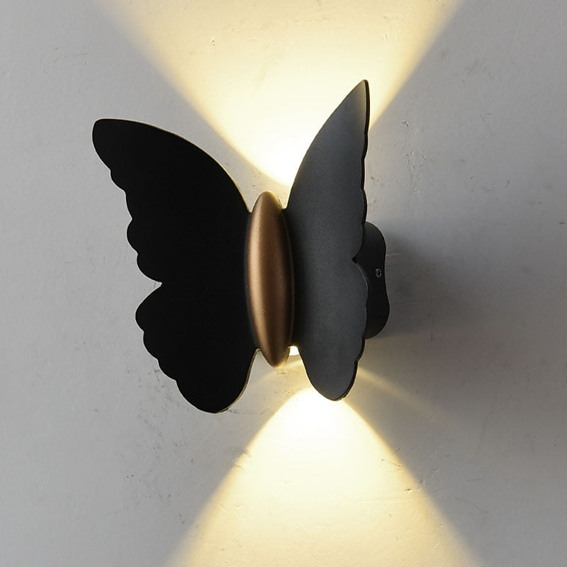 Modern Metal Butterfly Wall Light