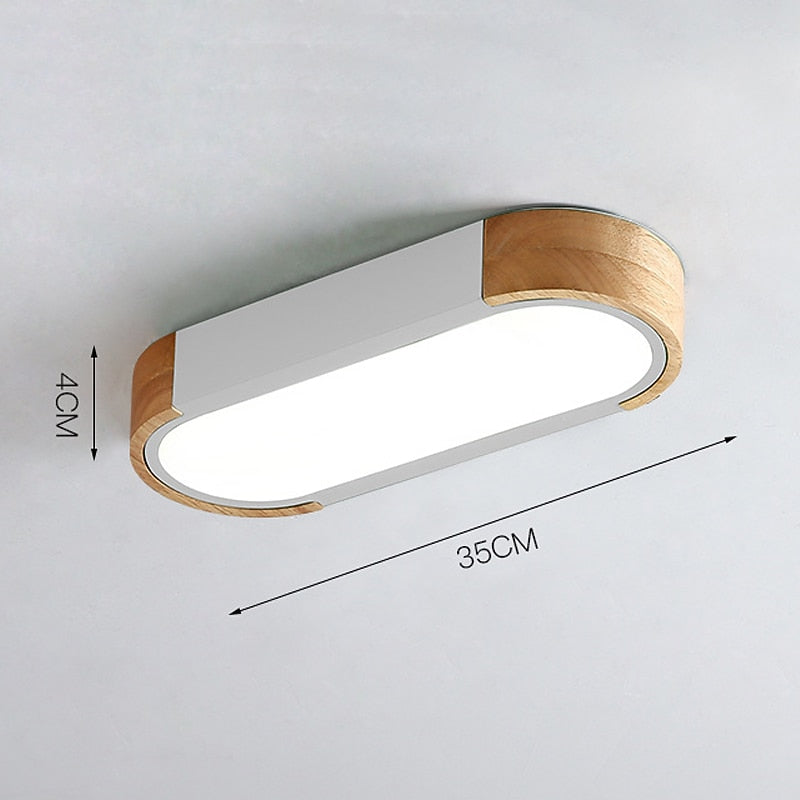 Modern Wood Linear Ceiling Light