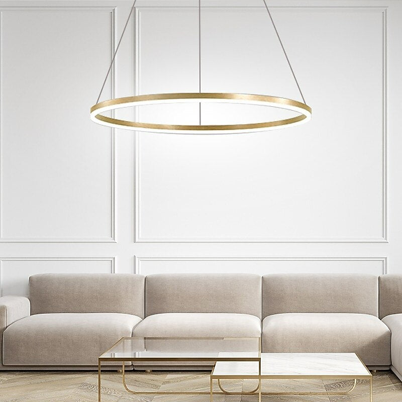 Modern Metal Ring Pendant Light