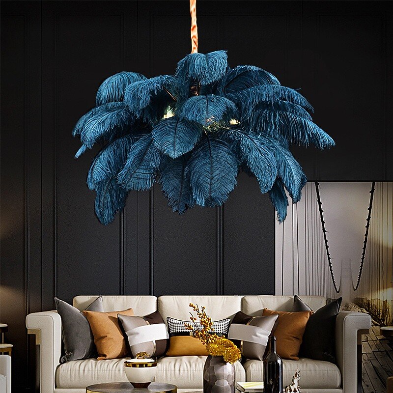 Glam Feather Feather Pendant Light