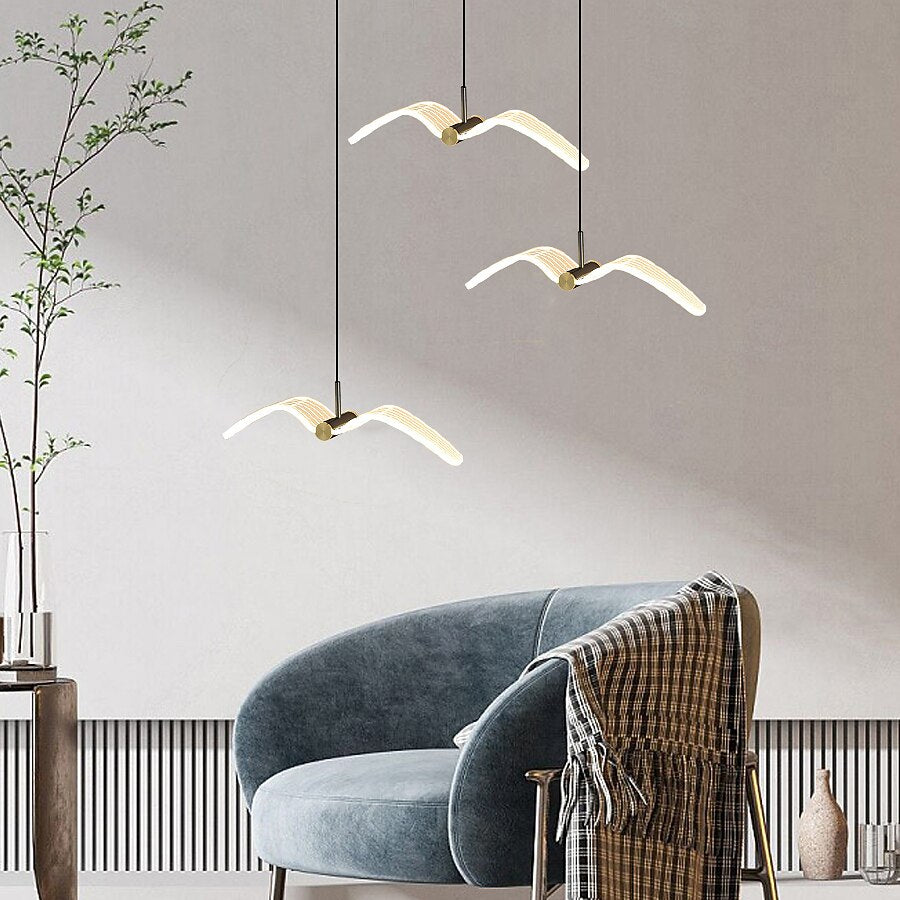 Modern Acrylic Wave Pendant Light