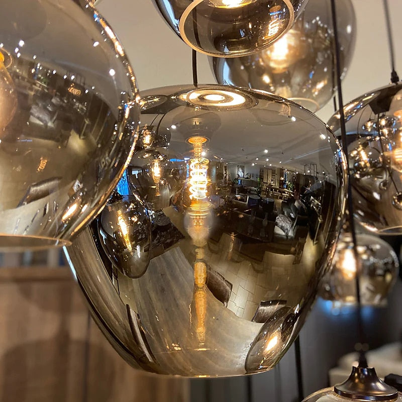 Modern Glass Globe Pendant Light