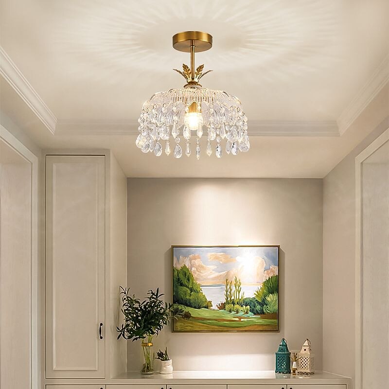Glam Crystal Drum Ceiling Light