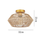 Boho Rattan-Trommel-Deckenleuchte